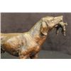 Image 10 : 12"x19" Signed Truffot Hunting Dog With Dead Bird Bronze Sculpture Statue Figurine   13 LBS.