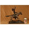 Image 2 : 16.5x16 PONY EXPRESS COWBOY BOB BRONZE SCULPTURE   25 LBS.