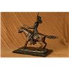 Image 4 : 16.5x16 PONY EXPRESS COWBOY BOB BRONZE SCULPTURE   25 LBS.