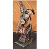 Image 1 : 21"x16" SIGNED REMINGTON MOUNTAIN MAN BRONZE SCULPTURE OLD WEST WESTERN INDIAN   20 LBS.
