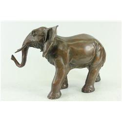 11"x16" Awesome Bronze Bull Elephant Figurine Sculpture Statue Animal Figure   19 LBS.