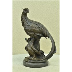 16.5"x11" Bronze Marble Statue Pheasants Bird Hunter Lodge Home Decoration Garden   21 LBS.