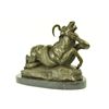 Image 2 : 13"x16" Signed Barye Anaconda Attacking Goat Bronze Sculpture Statue Figurine   30 LBS.