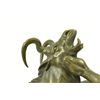 Image 4 : 13"x16" Signed Barye Anaconda Attacking Goat Bronze Sculpture Statue Figurine   30 LBS.