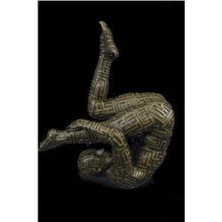 12"x10" Abstract Modern Art Yoga Exercise Bronze Sculpture Statue Figurine By Dali Decor   10 LBS.