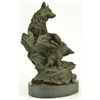 Image 5 : 8.5"x11" Bronze Marble Statue Wolf German Shepherd Gsd Dog Deco   11 LBS.