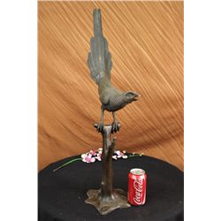 32"x19" 32" Bronze Marble Statue Pheasants Bird Hunter Lodge Nr   12 LBS.