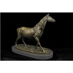 13 x16  Abstract Modern Art Stallion Racing Horse Trophy Bronze Sculpture By Mene Figure   23 LBS.