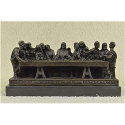7"x13" Hot Cast Original Extra Large Christian Faith Last Supper Jesus Religious Bronze   20 LBS.