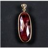 Image 1 : 14K Gold Ruby 11.00 ct Diamond Pendant CRV $1650