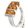 Image 1 : 14K White Gold 1.98ctw Citrine & Diamond Ring