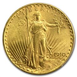 1910 $20 St. Gaudens Gold Double Eagle - MS-63+ PCGS