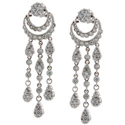 18K White Gold 2.2ctw Diamond Earrings