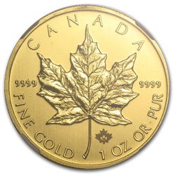 2014 1 oz Gold Canadian Maple Leaf Gem Unc NGC Early Re