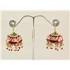 Image 1 : 11.55GRAM INDIAN HANDMADE LAKH FASHION EARRING