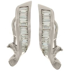 14K White Gold 1.74ctw Diamond Earrings