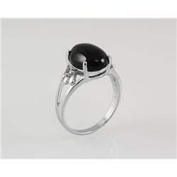 Newest Fine Jewelry Onyx Mens Ring Silver Plated