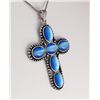 Image 1 : Cross Pendant Fire Blue
