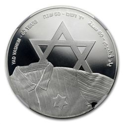 2013 Israel Yad Vashem Proof-Like Silver 1 NIS Coin MS-