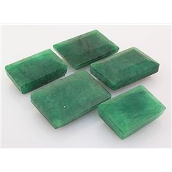 172.53ctw Faceted Loose Emerald Beryl Gemstone Lot of 5