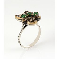 Natural Stone Statement Victorian Design Ring