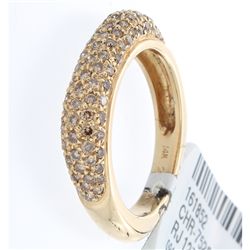 14K Yellow Gold 0.78ctw Brown Diamond Ring