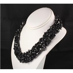 Woven Multi-Strand Natural Chip Beads Necklace