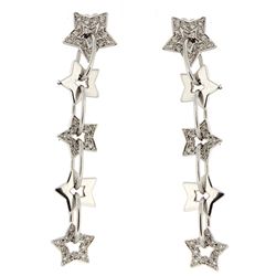 14K White Gold 0.78ctw Diamond Earrings