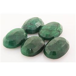 159.26ctw Faceted Loose Emerald Beryl Gemstone Lot of 5