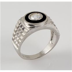 .925 Sterling Silver Men's Ring Cubic Zirconian RS8,5.3