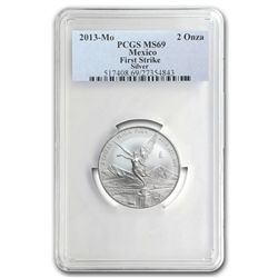 2013 2 oz Silver Libertad MS-69 PCGS (FS) - Registry Se