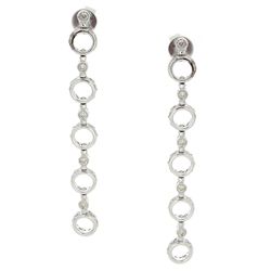 14K White Gold 1.06ctw Diamond Earrings