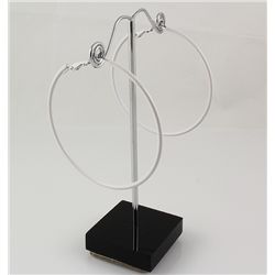 Fashion Jewelry Big White Hoop Earring