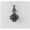 Image 1 : Cute Turkish Jewelry Design Multi Stone Flower Pendant,