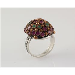 Vintage Design Gemstone Ring 12.21g Silver Turkish Jewe