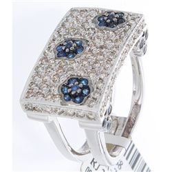 14K White Gold 2.35ctw Sapphire & Diamond Ring