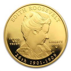 2013-W 1/2 oz Proof Gold Edith Roosevelt (w/Box &amp; C