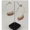 Image 2 : Fashion Jewelry Big Hoop Dangle Earring