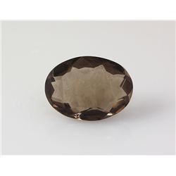 Smoky Topaz Loose Gemstone Oval Cut 17.63 ct