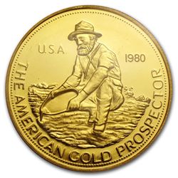 1 oz Engelhard Prospector Gold Round .9999 Fine (Proofl