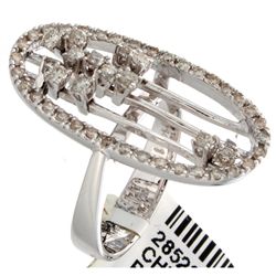 14K White Gold 0.82ctw Diamond Ring