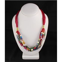 Various Semi Precious Gemstone Handmade Crafts Necklace