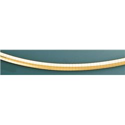 OMEGA NECKLACE 4mm 18in. 27.1 grs 14kt Y Gold