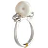 Image 1 : 18K White Gold 11.32ctw Pearl & Diamond Ring