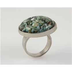 Retro Vintage Boro Semi Precious Mens Ring