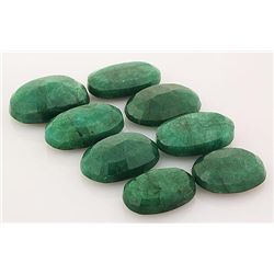 281.64ctw Faceted Loose Emerald Beryl Gemstone Lot of 8