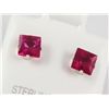 Image 2 : Sterling Silver Earring Prong Set Ruby Red Crystal
