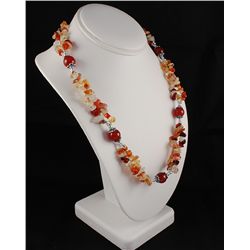 Fashion Jewelry Carnelian Chip Beads Necklace