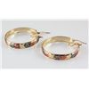 Image 2 : Fashion Jewelry Tri-Color Plated Big Hoop Earring