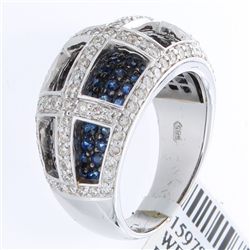 14K White Gold 2.21ctw Sapphire & Diamond Ring